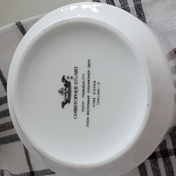 Christopher Stuart Fine China Tranquility Lidded Sugar Creamer Y0237 Teal Yellow - Picture 7 of 16